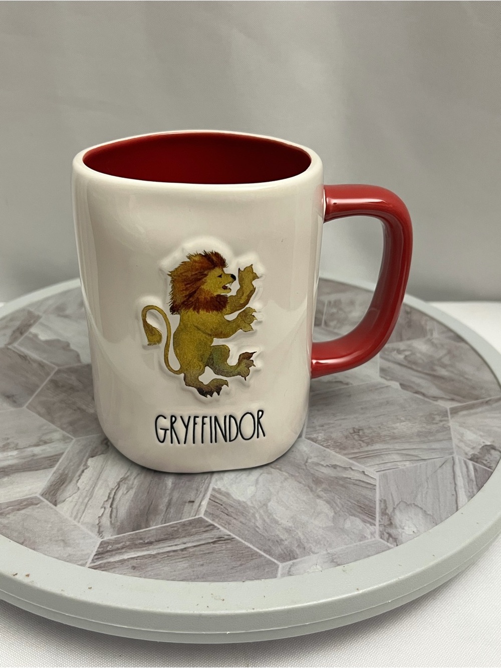 Rae Dunn Harry Potter Gryffindor Ceramic Mug Red Handle Wizarding World
